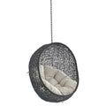 Encase Sunbrella Fabric Swing Outdoor Patio Lounge Chair Without Stand - Black Beige