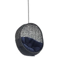 Encase Sunbrella Fabric Swing Outdoor Patio Lounge Chair Without Stand - Black Navy