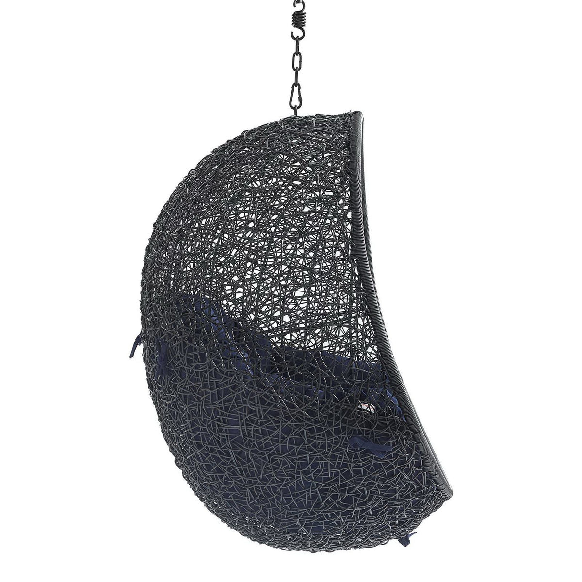 Encase Sunbrella Fabric Swing Outdoor Patio Lounge Chair Without Stand - Black Navy