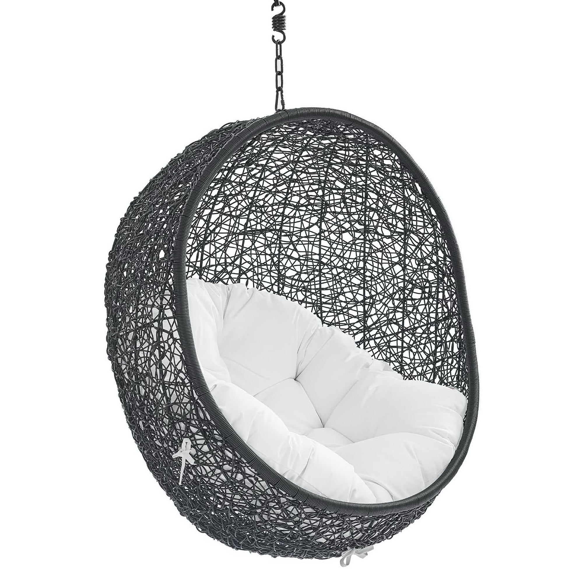 Encase Sunbrella Fabric Swing Outdoor Patio Lounge Chair Without Stand - Black White
