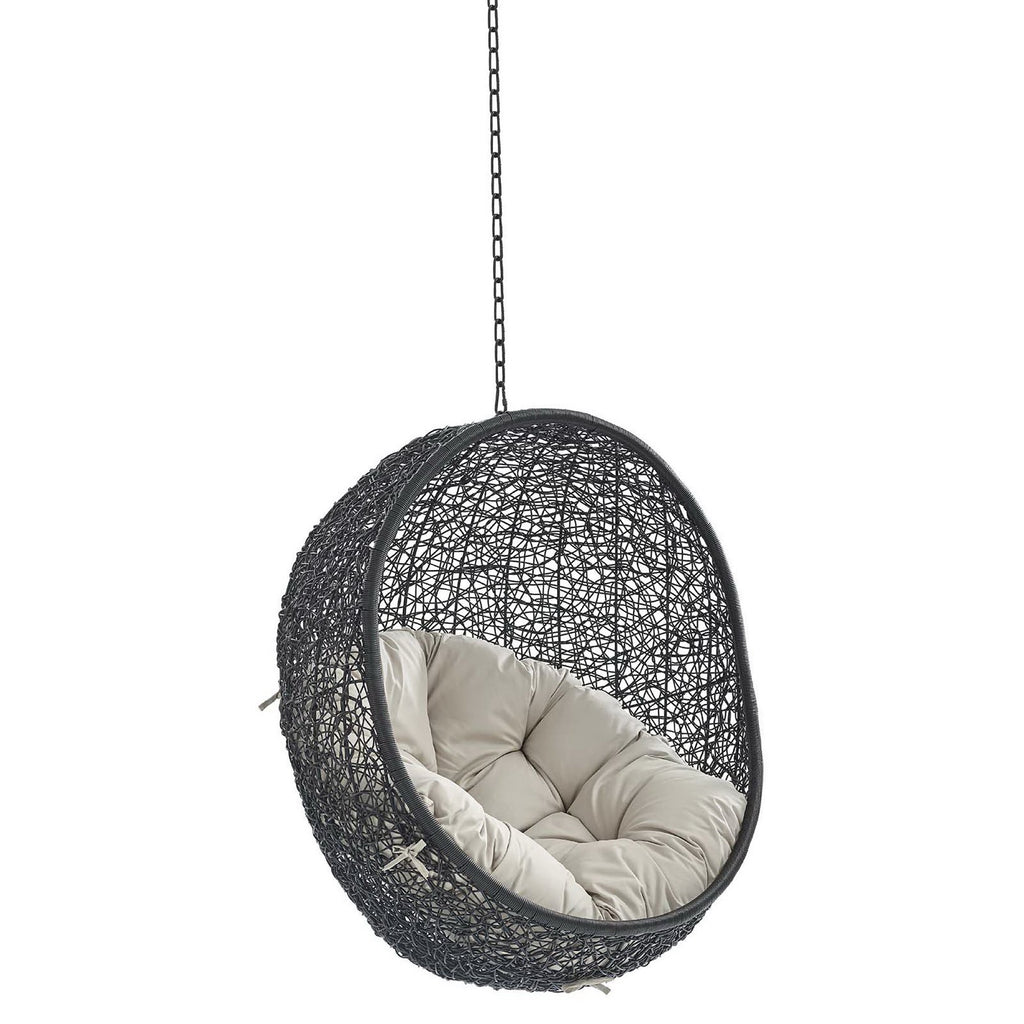 Encase Swing Outdoor Patio Lounge Chair Without Stand - Black Beige