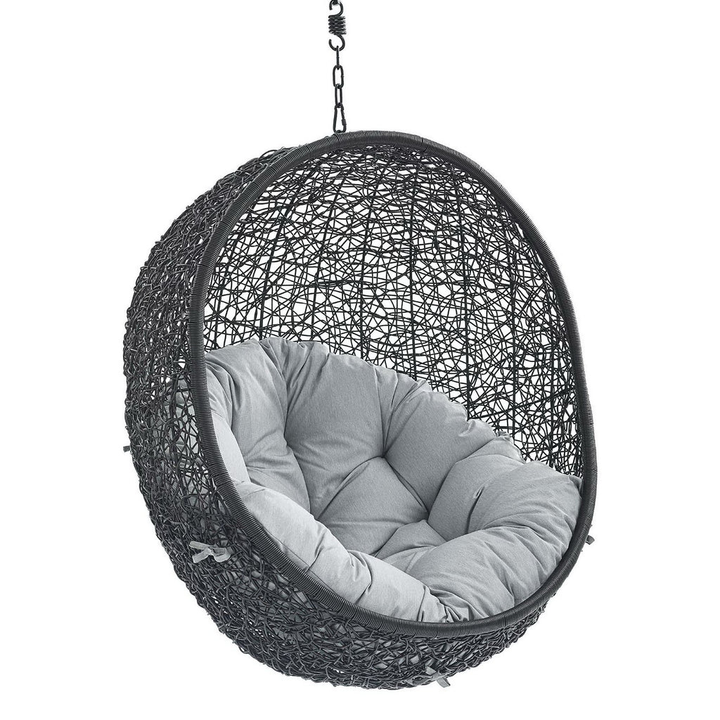 Encase Swing Outdoor Patio Lounge Chair Without Stand - Black Gray