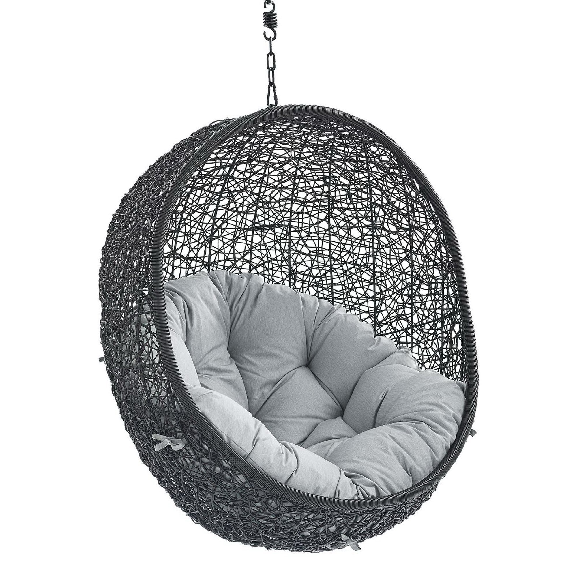 Encase Swing Outdoor Patio Lounge Chair Without Stand - Black Gray