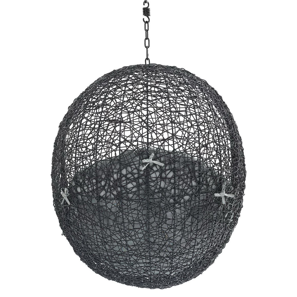 Encase Swing Outdoor Patio Lounge Chair Without Stand - Black Gray