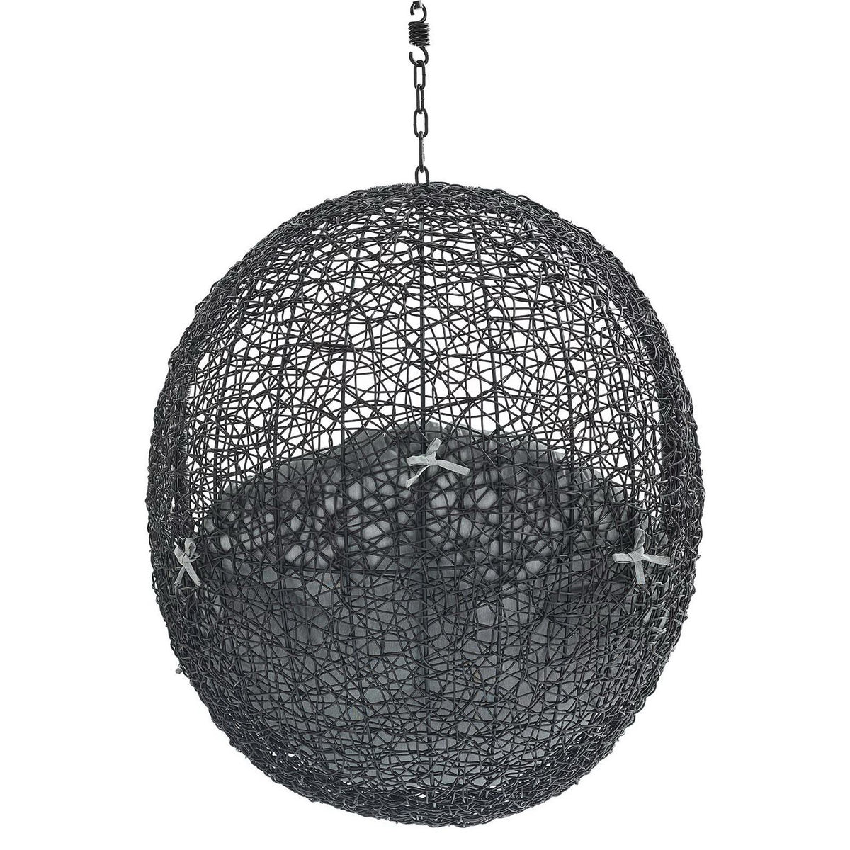 Encase Swing Outdoor Patio Lounge Chair Without Stand - Black Gray
