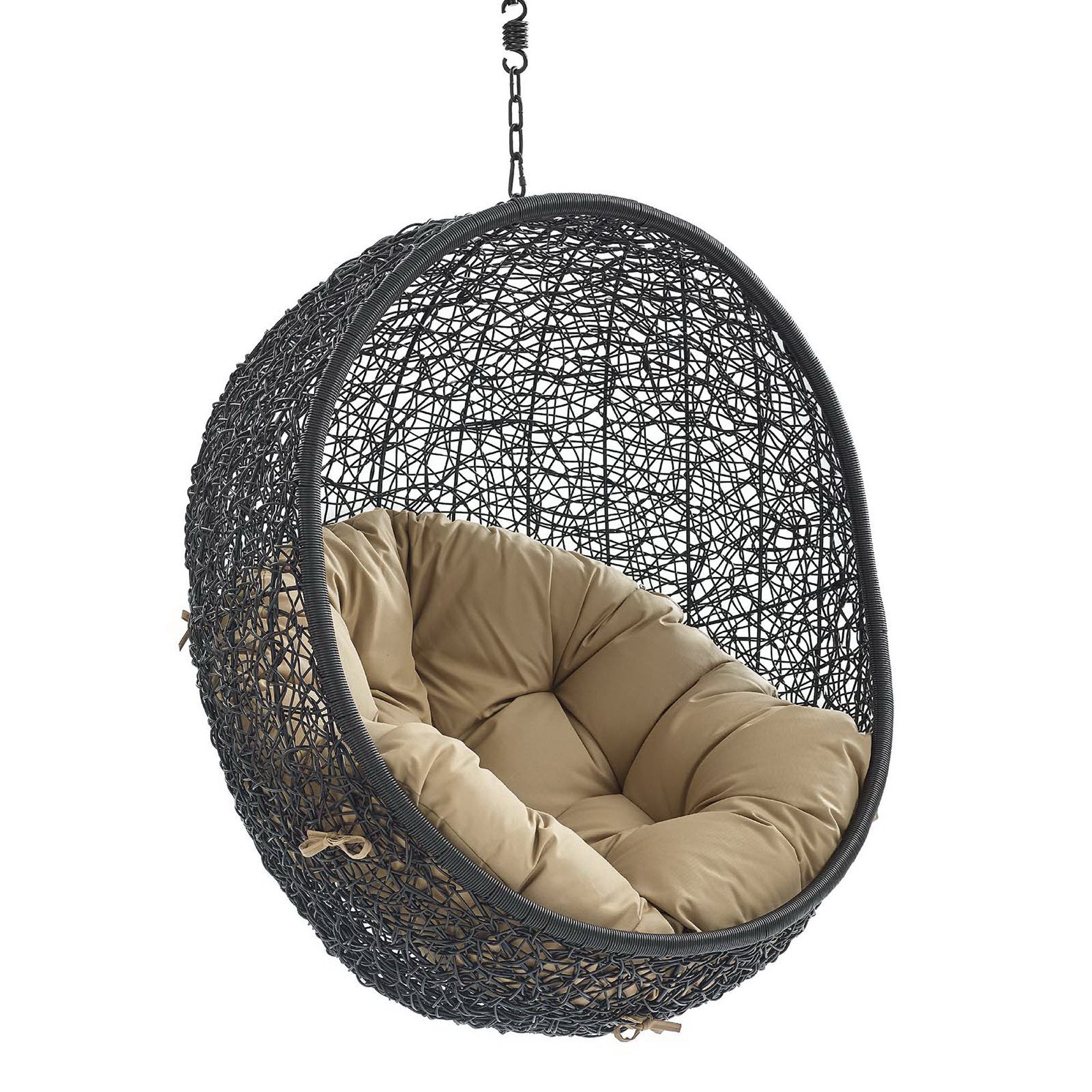 Encase Swing Outdoor Patio Lounge Chair Without Stand - Black Mocha