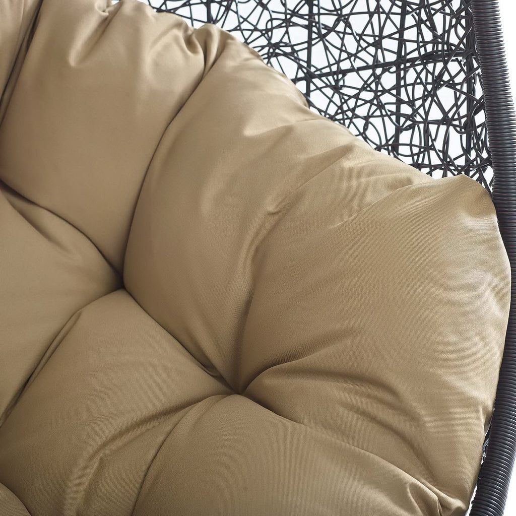 Encase Swing Outdoor Patio Lounge Chair Without Stand - Black Mocha