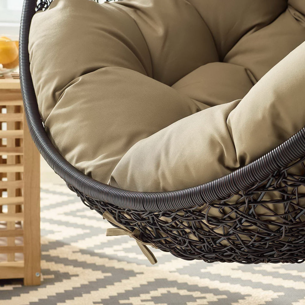 Encase Swing Outdoor Patio Lounge Chair Without Stand - Black Mocha