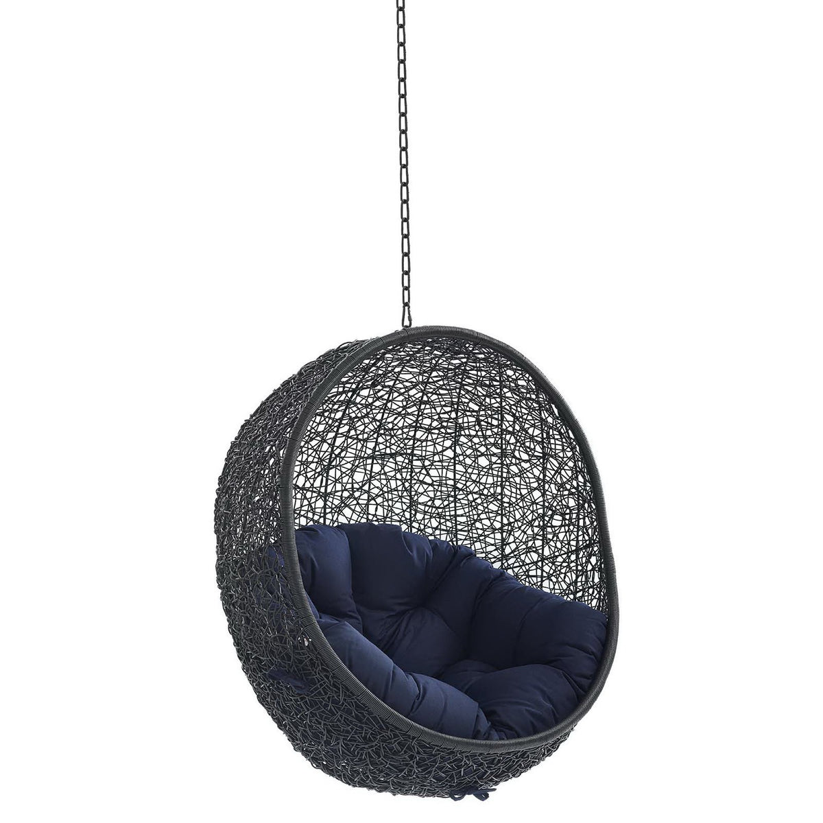 Encase Swing Outdoor Patio Lounge Chair Without Stand - Black Navy