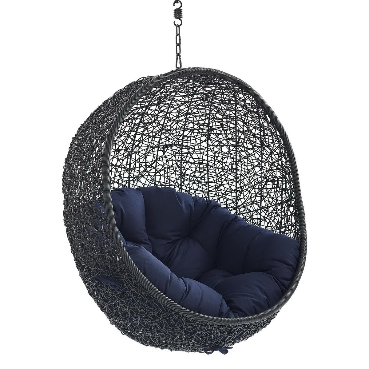 Encase Swing Outdoor Patio Lounge Chair Without Stand - Black Navy