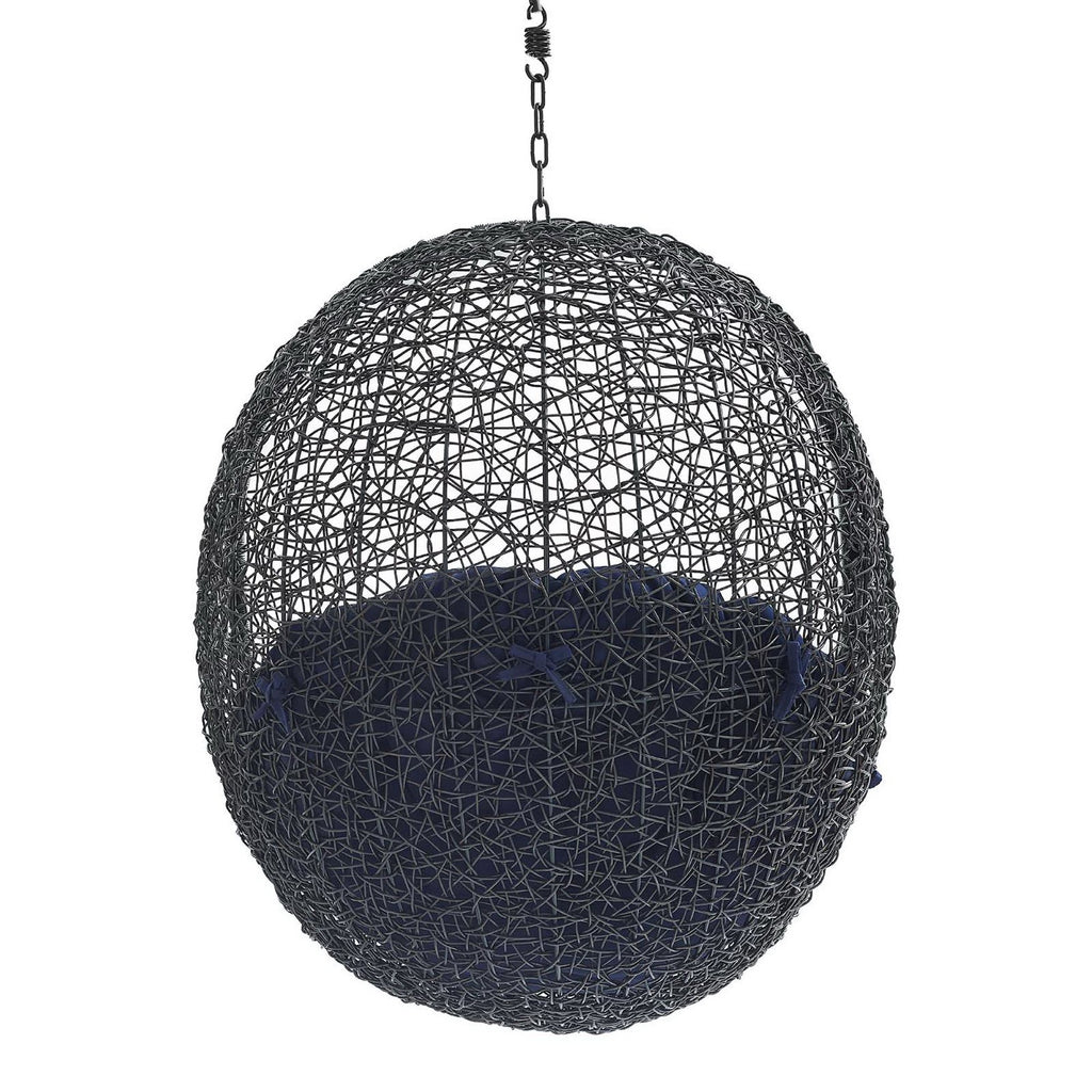 Encase Swing Outdoor Patio Lounge Chair Without Stand - Black Navy
