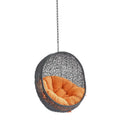 Encase Swing Outdoor Patio Lounge Chair Without Stand - Black Orange