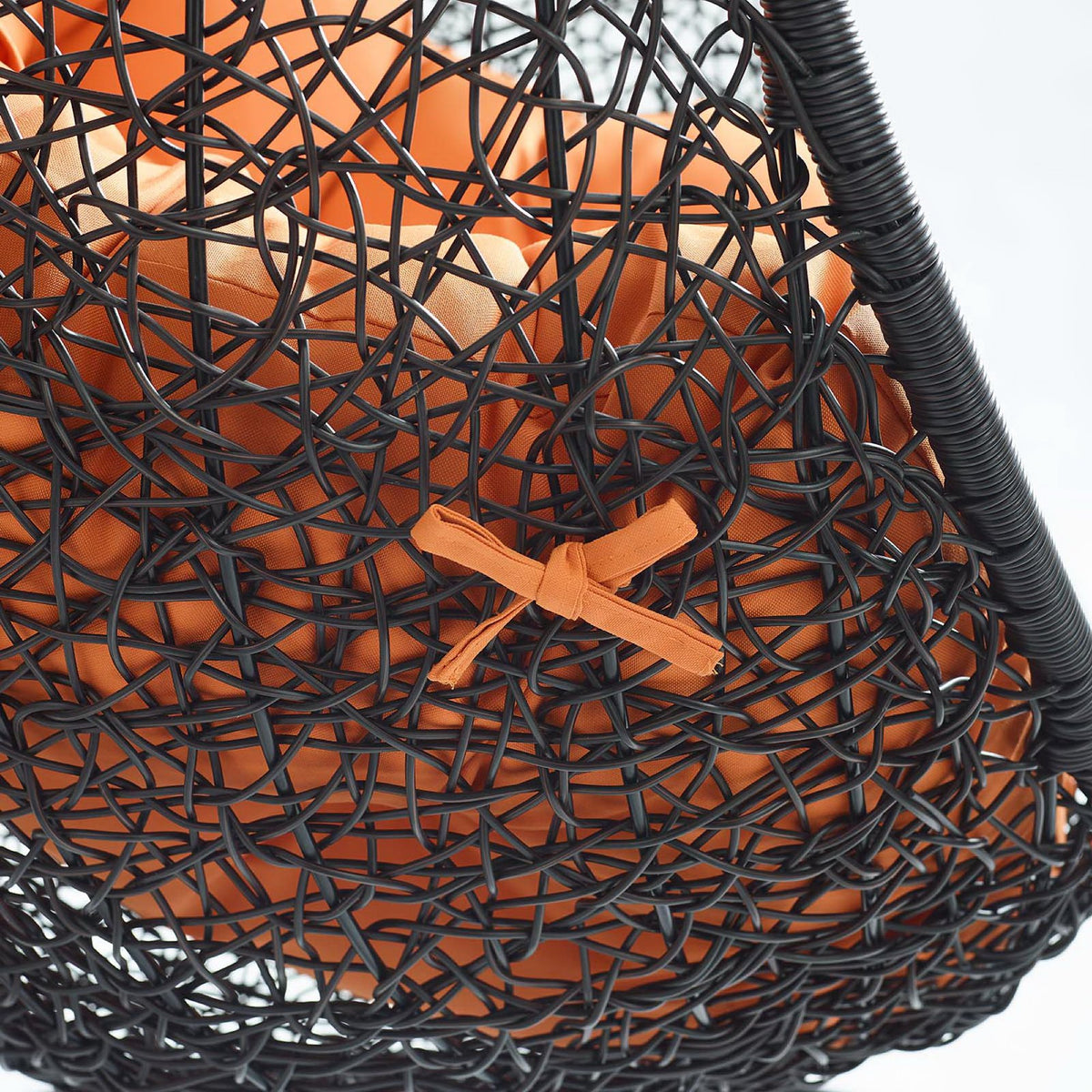 Encase Swing Outdoor Patio Lounge Chair Without Stand - Black Orange