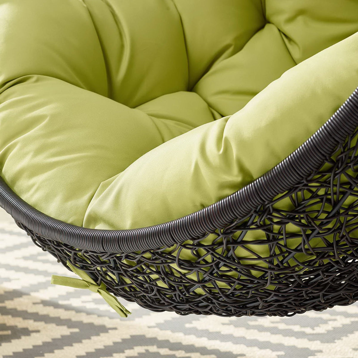 Encase Swing Outdoor Patio Lounge Chair Without Stand - Black Peridot