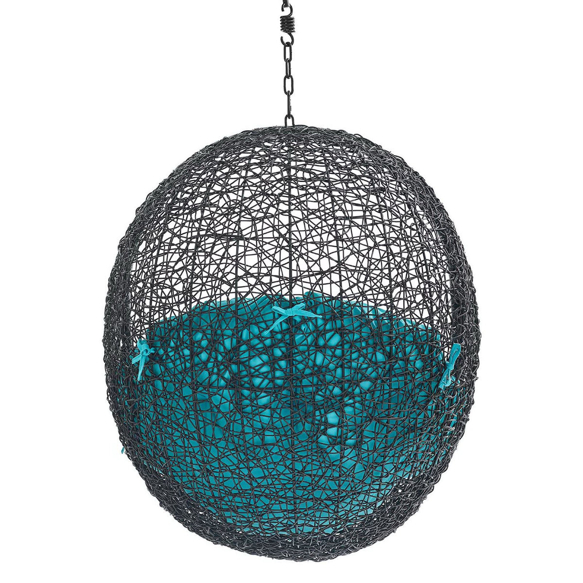 Encase Swing Outdoor Patio Lounge Chair Without Stand - Black Turquoise
