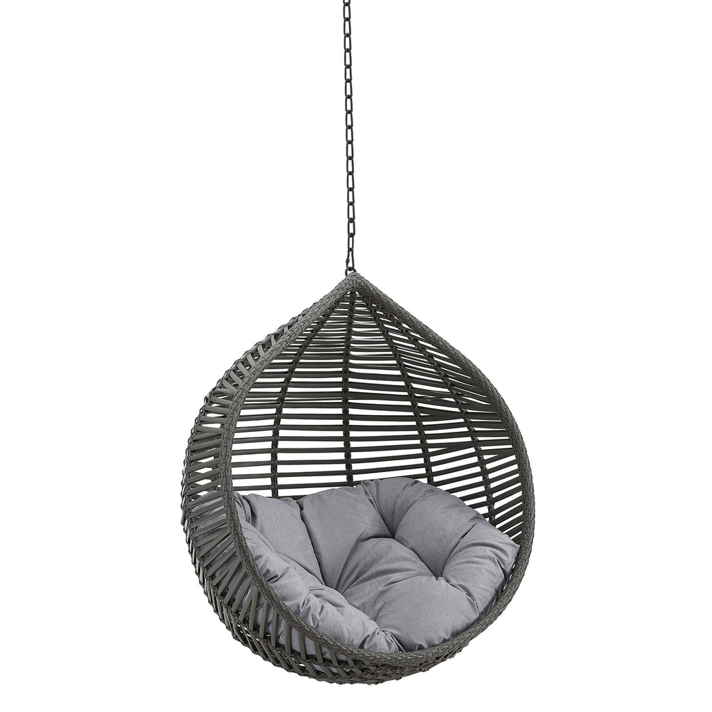 Garner Teardrop Outdoor Patio Swing Chair Without Stand - Gray Gray