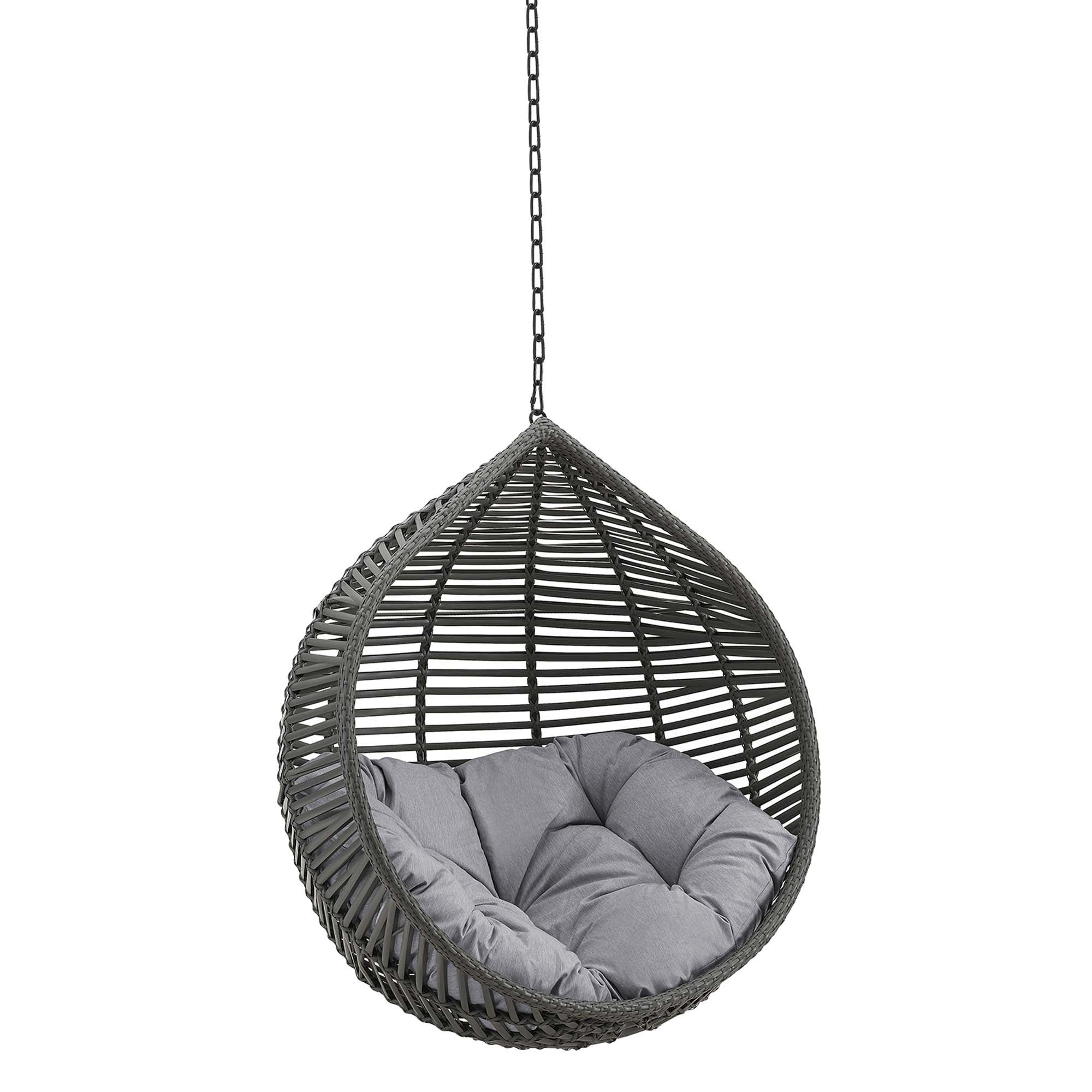 Garner Teardrop Outdoor Patio Swing Chair Without Stand - Gray Gray
