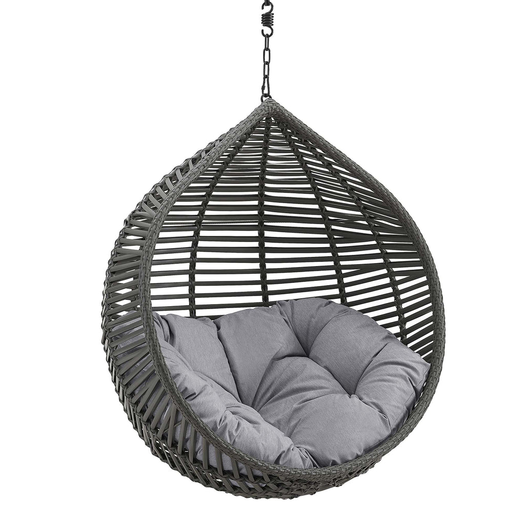 Garner Teardrop Outdoor Patio Swing Chair Without Stand - Gray Gray