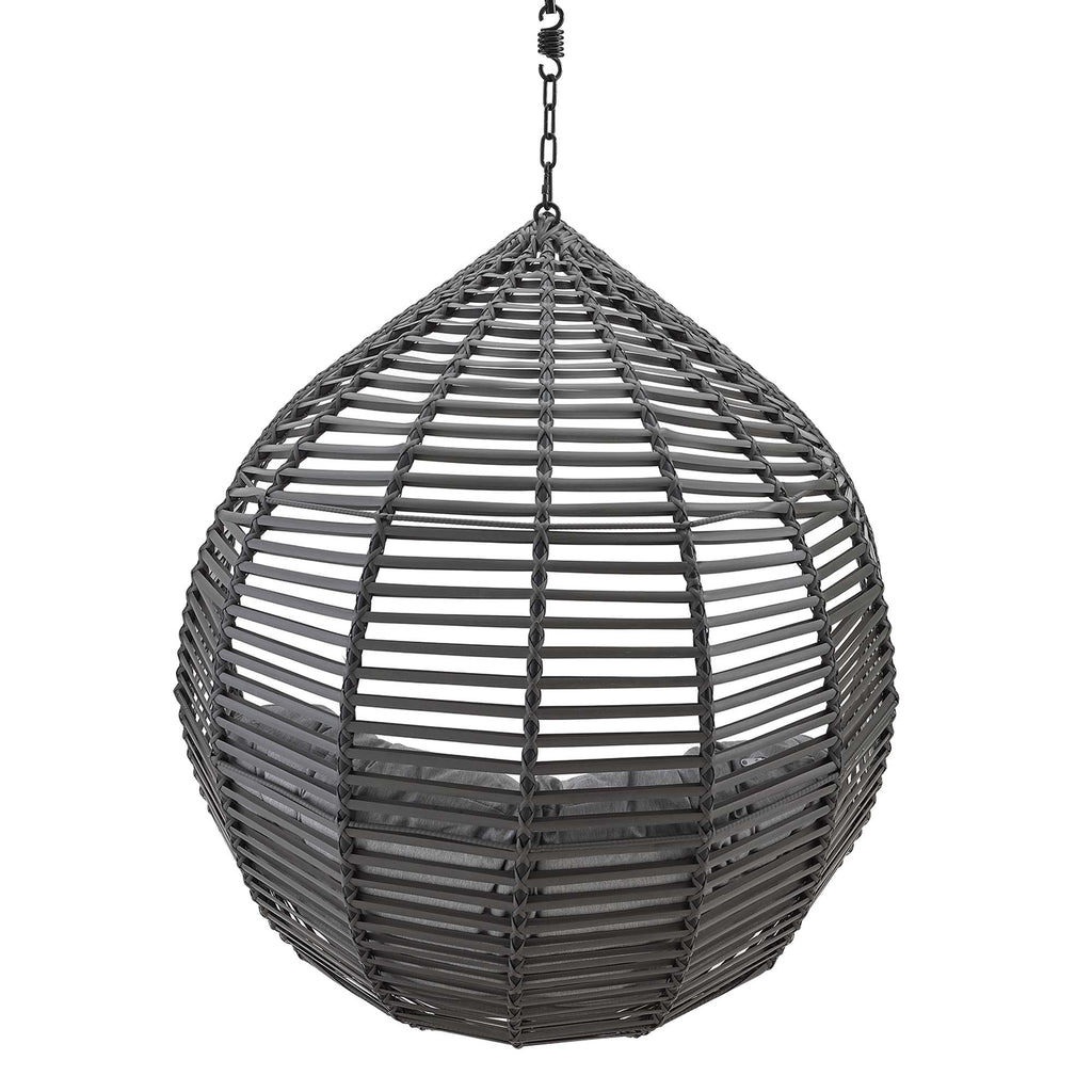 Garner Teardrop Outdoor Patio Swing Chair Without Stand - Gray Gray