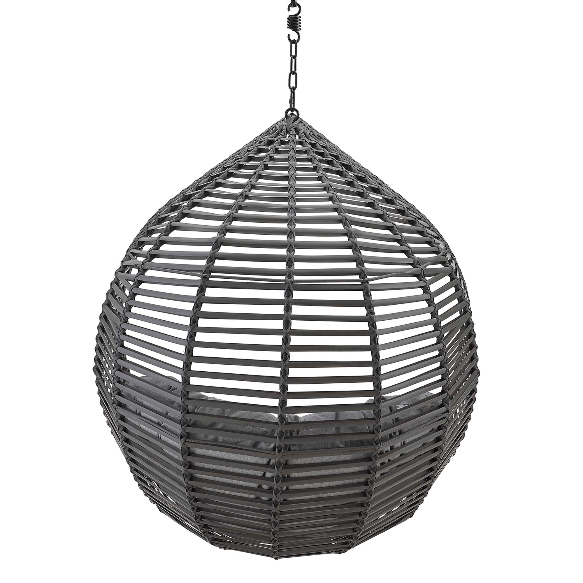 Garner Teardrop Outdoor Patio Swing Chair Without Stand - Gray Gray