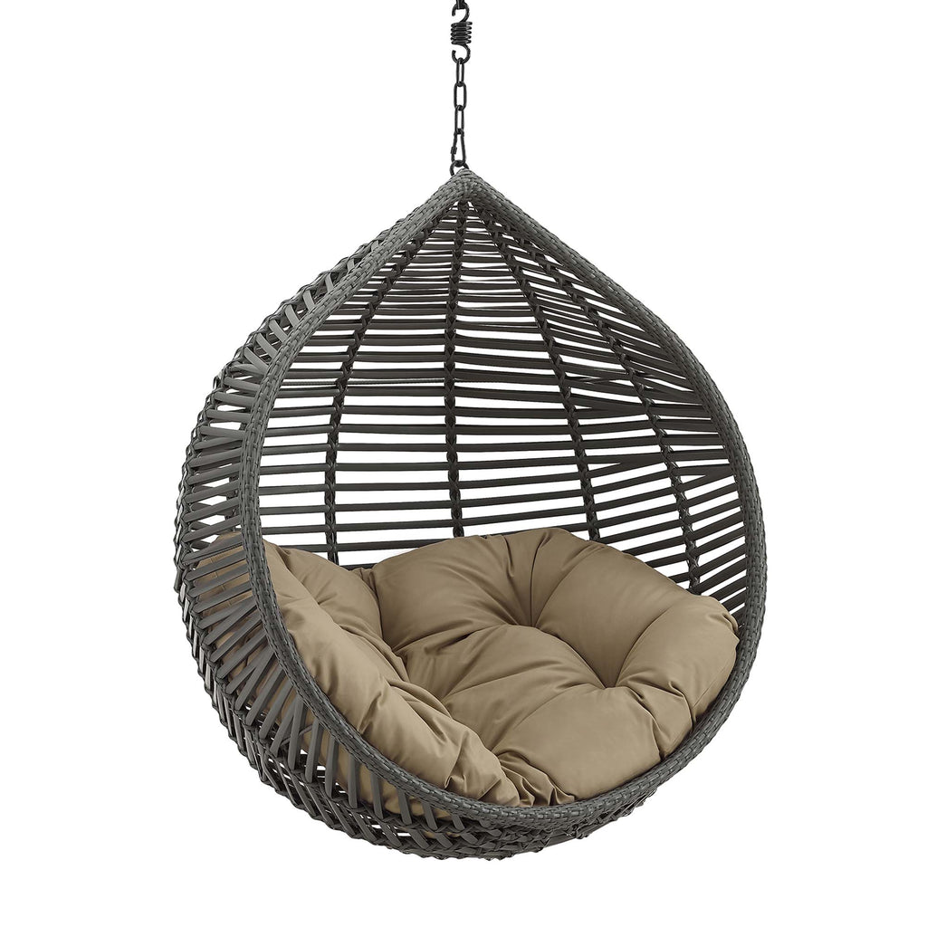Garner Teardrop Outdoor Patio Swing Chair Without Stand - Gray Mocha