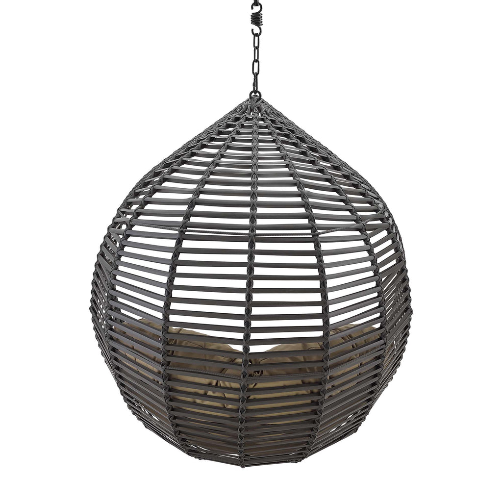 Garner Teardrop Outdoor Patio Swing Chair Without Stand - Gray Mocha