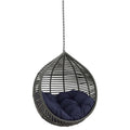 Garner Teardrop Outdoor Patio Swing Chair Without Stand - Gray Navy
