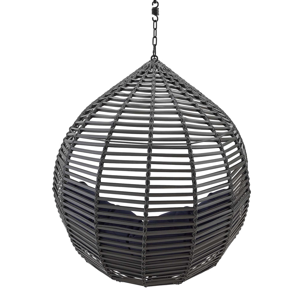 Garner Teardrop Outdoor Patio Swing Chair Without Stand - Gray Navy