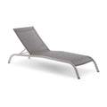 Savannah Mesh Chaise Outdoor Patio Aluminum Lounge Chair - Gray