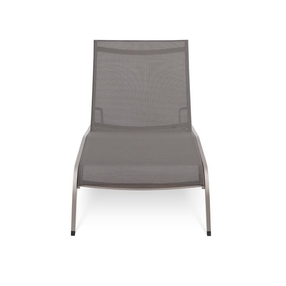 Savannah Mesh Chaise Outdoor Patio Aluminum Lounge Chair - Gray