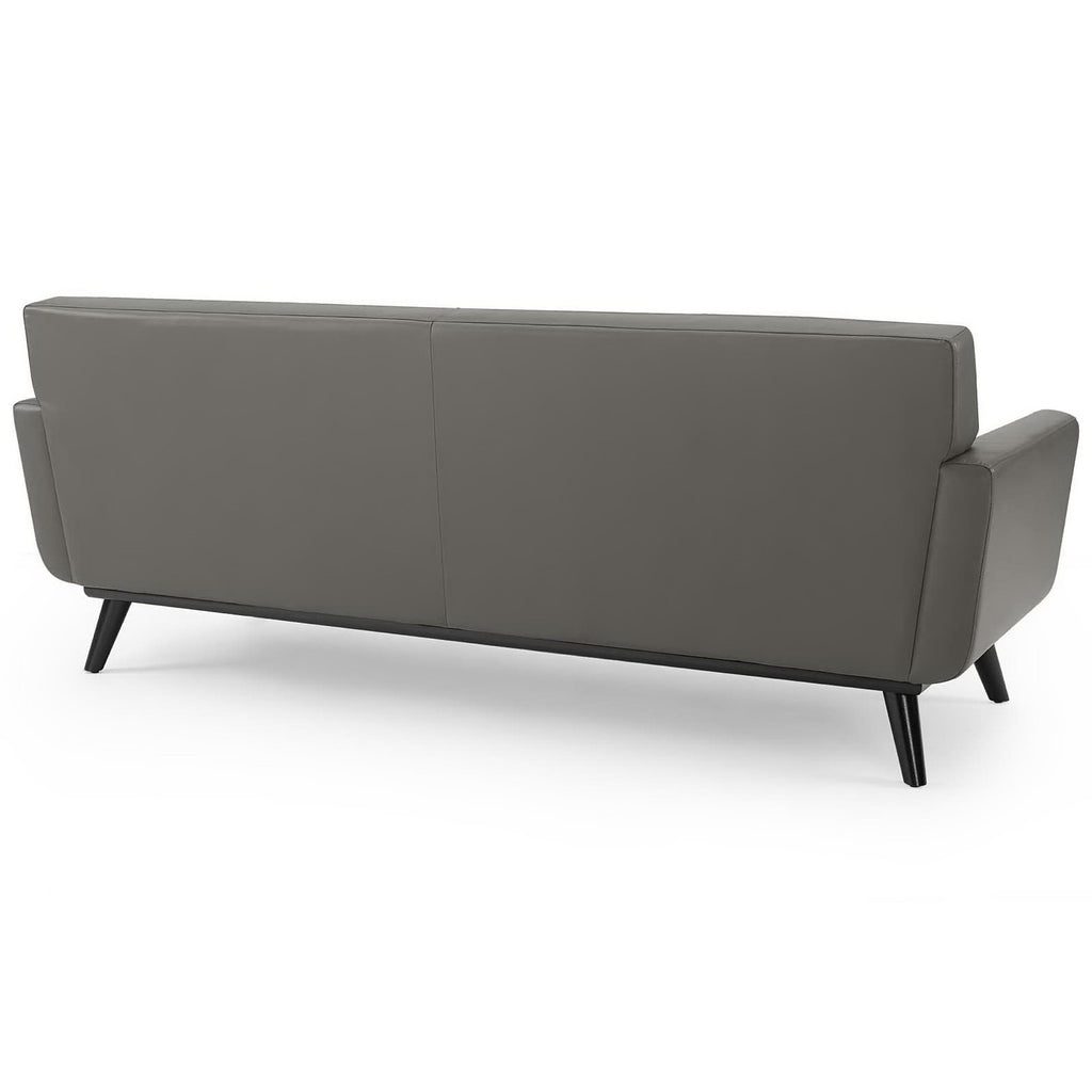 Engage Top-Grain Leather Living Room Lounge Sofa - Gray