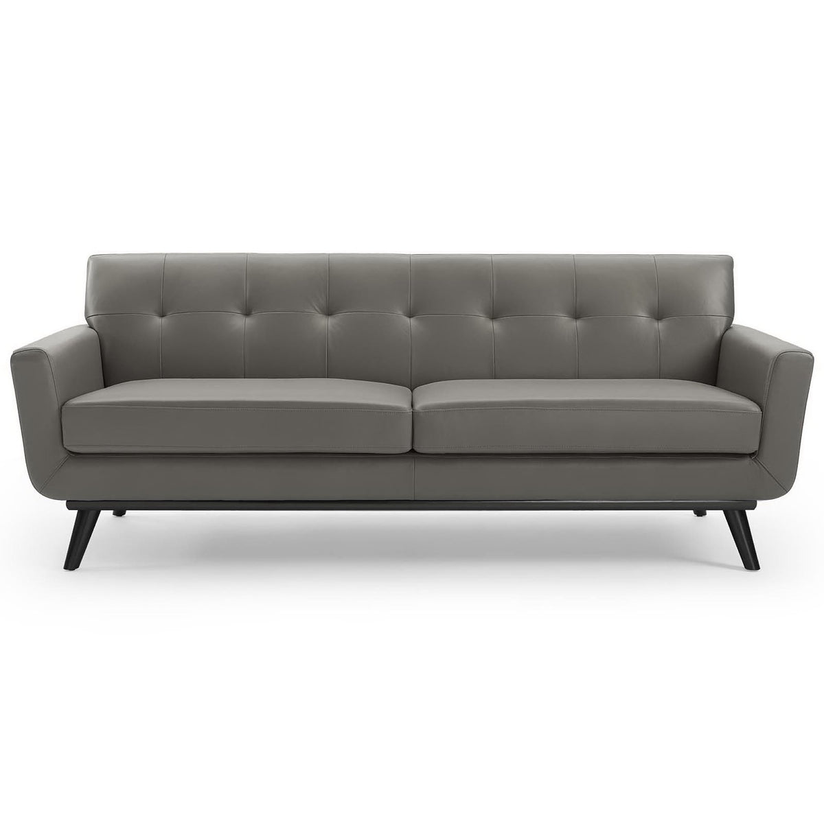 Engage Top-Grain Leather Living Room Lounge Sofa - Gray