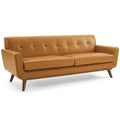 Engage Top-Grain Leather Living Room Lounge Sofa - Tan