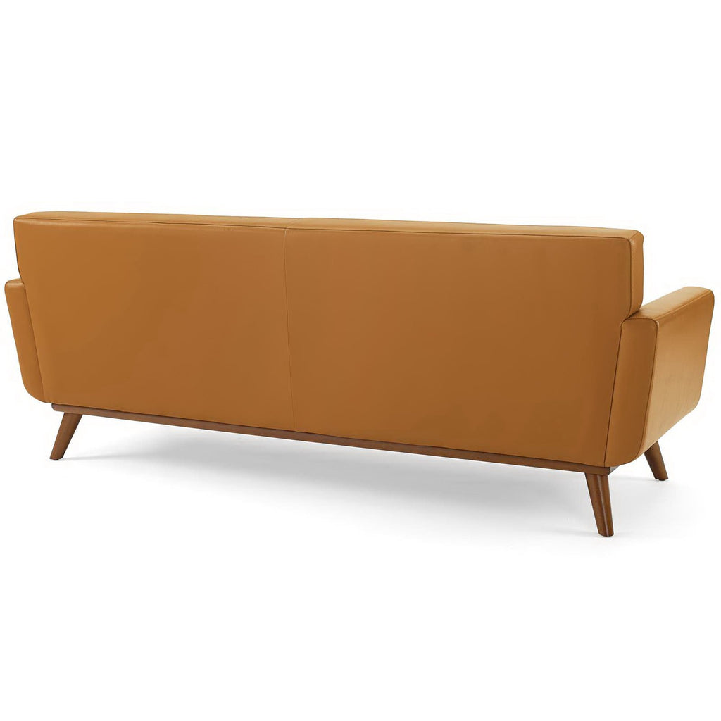 Engage Top-Grain Leather Living Room Lounge Sofa - Tan