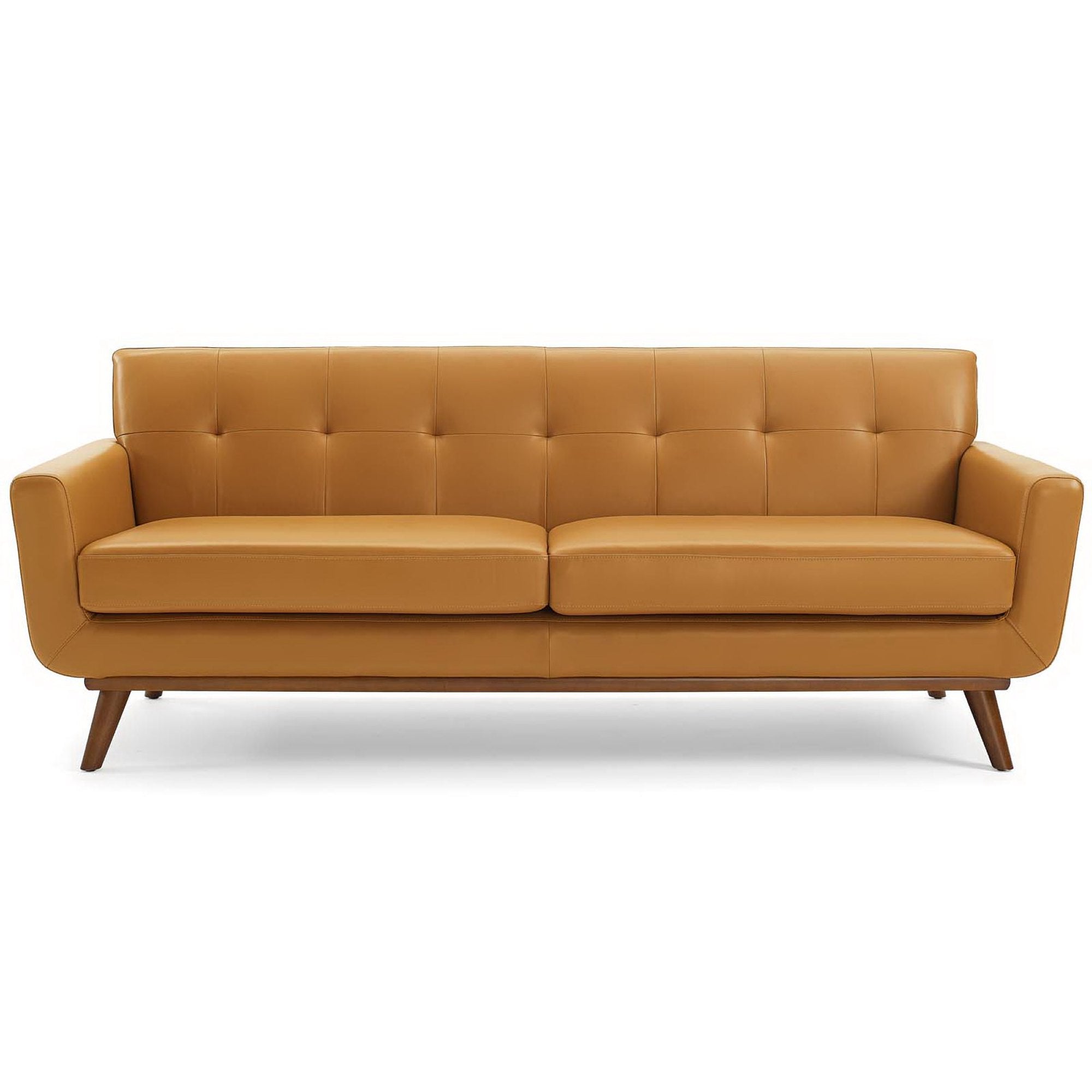 Engage Top-Grain Leather Living Room Lounge Sofa - Tan