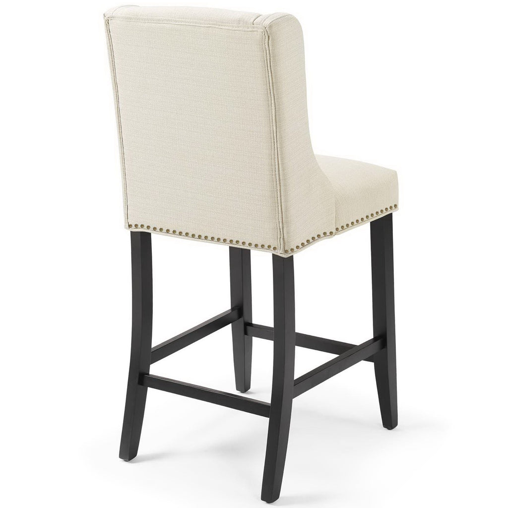 Baron Upholstered Fabric Counter Stool - Beige
