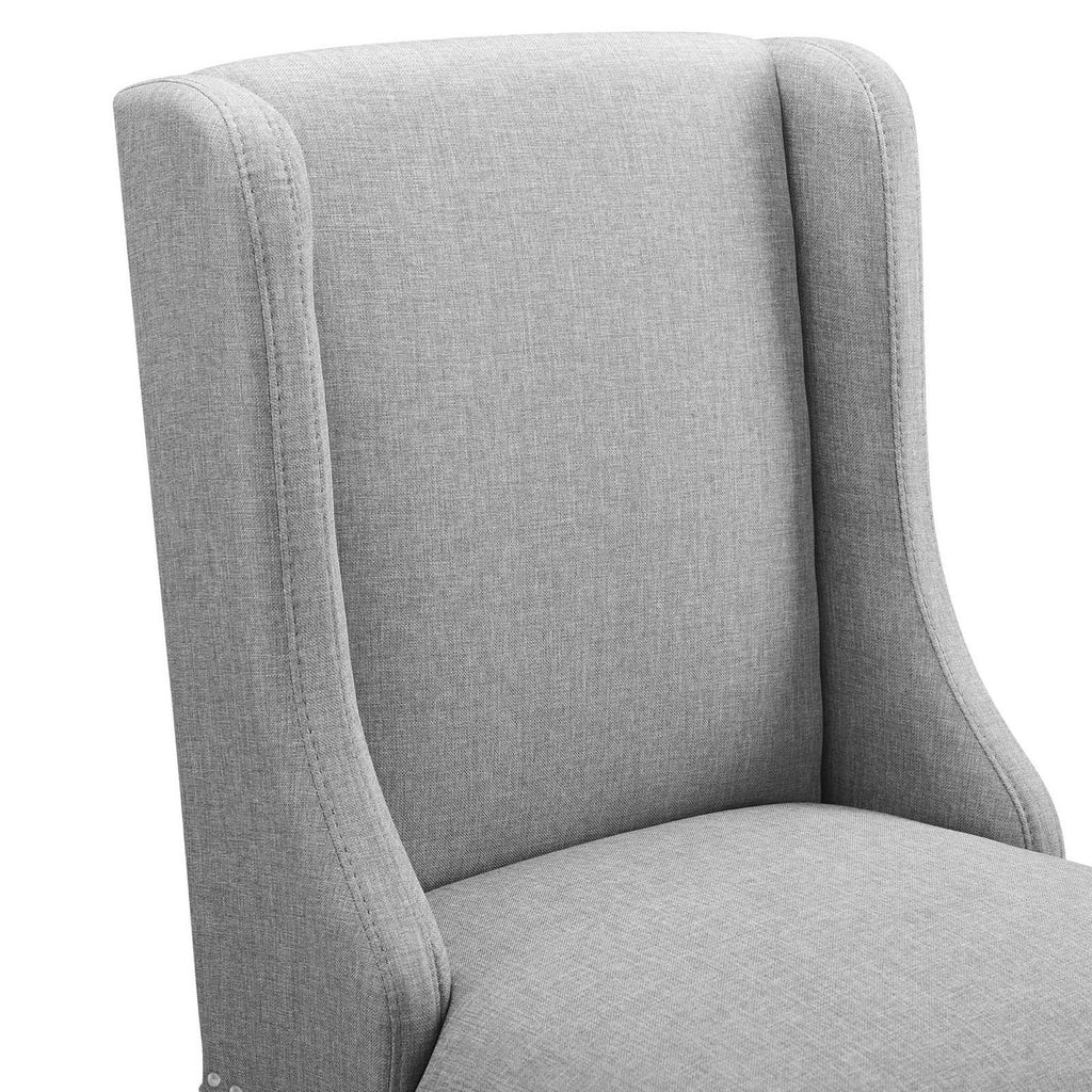 Baron Upholstered Fabric Counter Stool - Light Gray