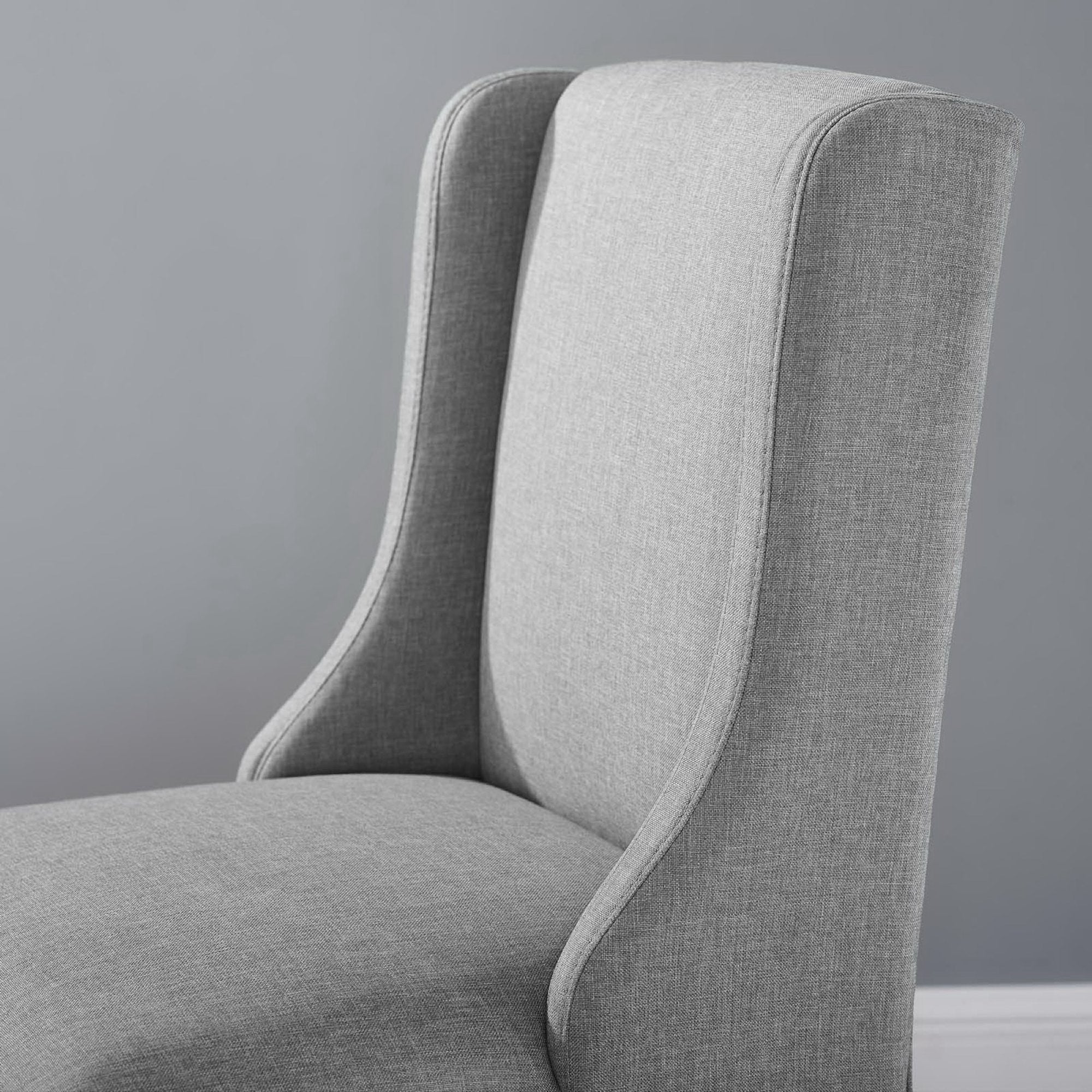 Baron Upholstered Fabric Counter Stool - Light Gray