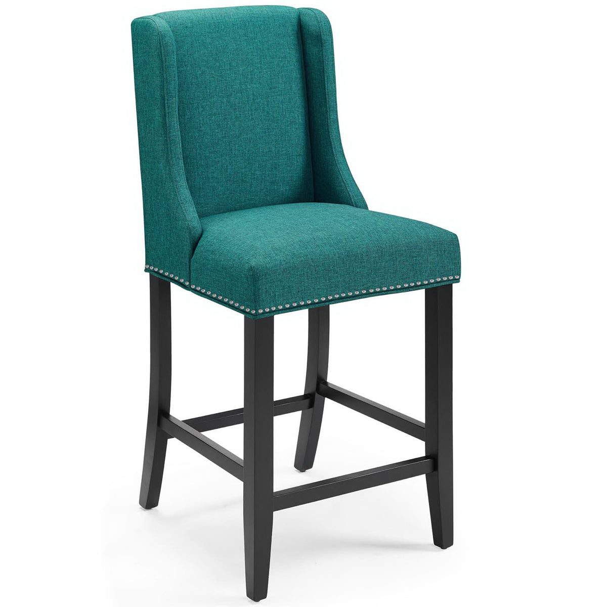 Baron Upholstered Fabric Counter Stool - Teal