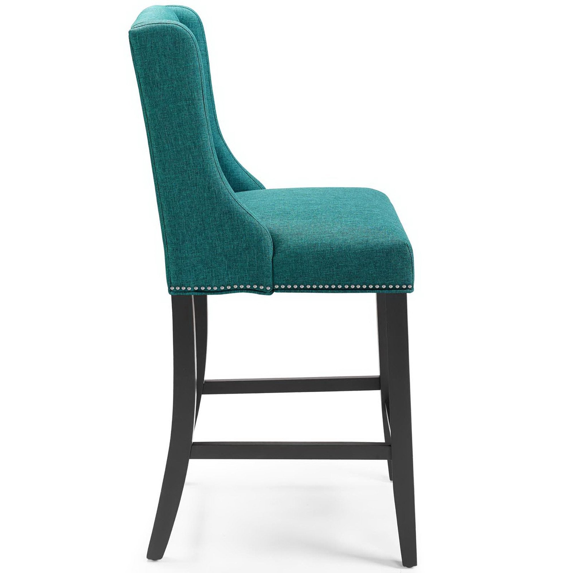 Baron Upholstered Fabric Counter Stool - Teal