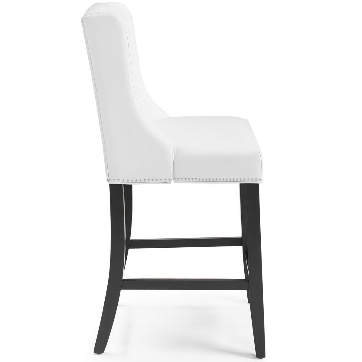 Baron Faux Leather Counter Stool - White