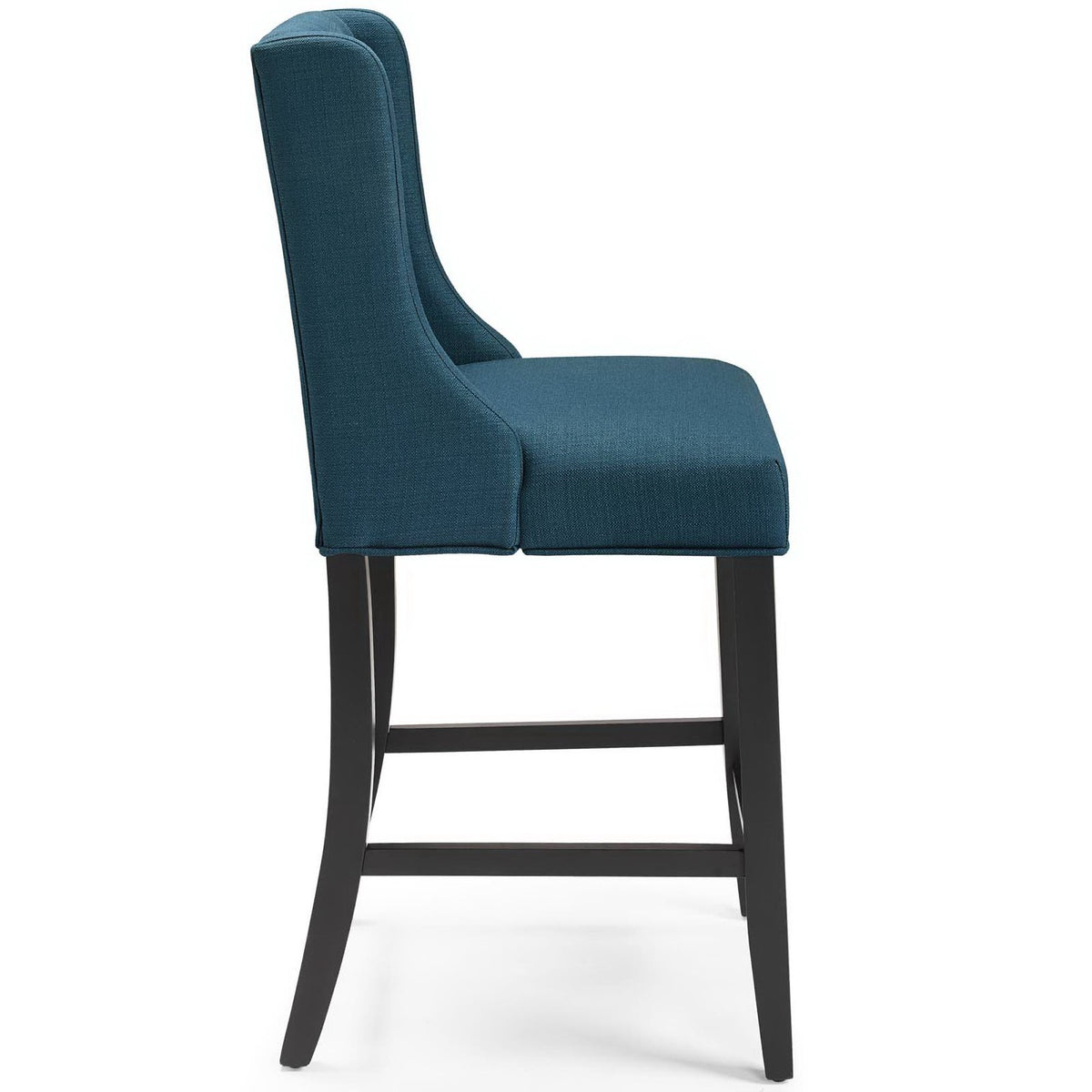 Baronet Tufted Button Upholstered Fabric Counter Stool - Azure