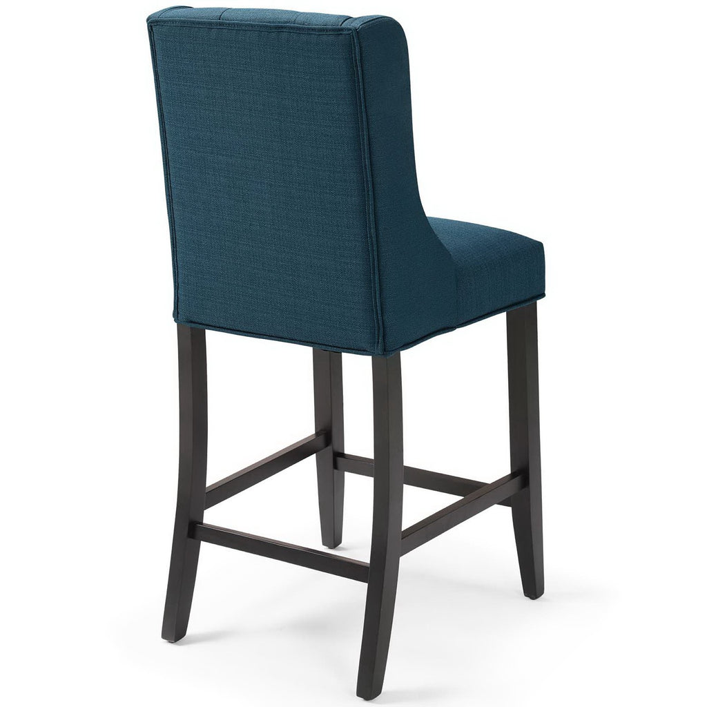 Baronet Tufted Button Upholstered Fabric Counter Stool - Azure