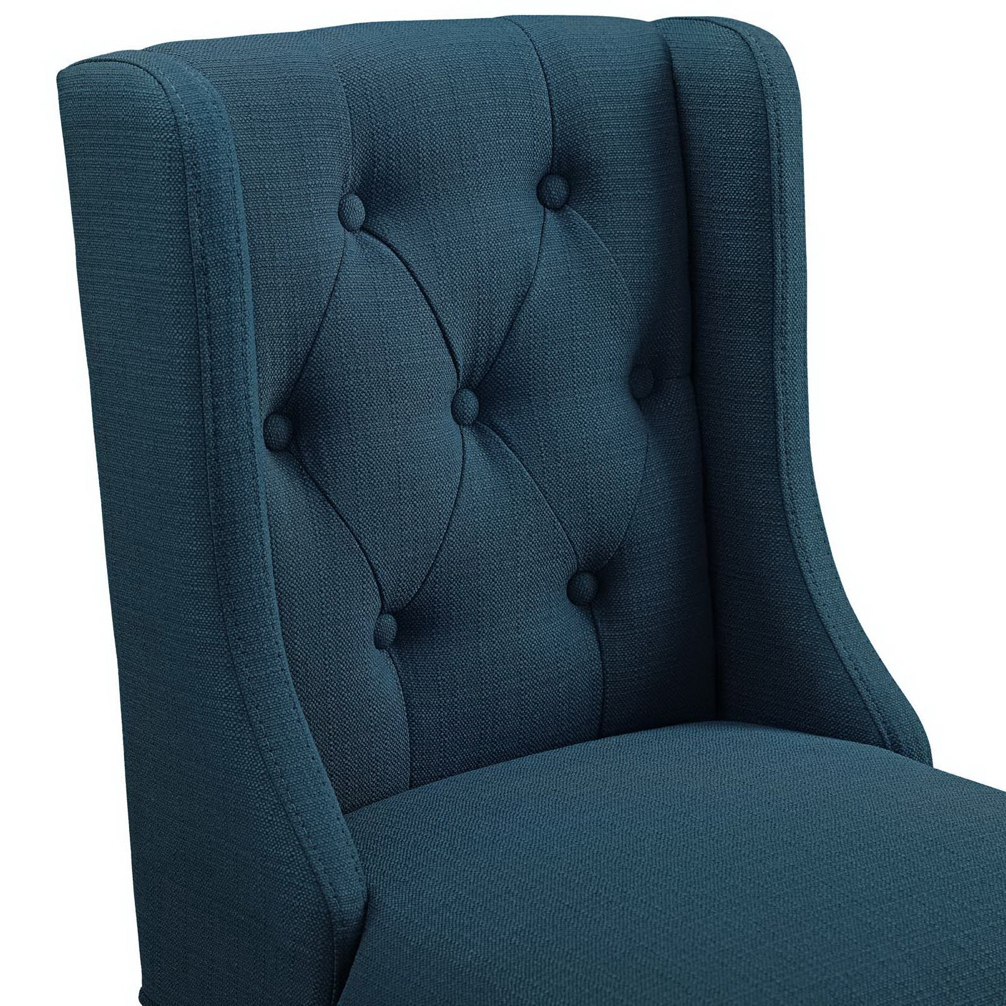Baronet Tufted Button Upholstered Fabric Counter Stool - Azure