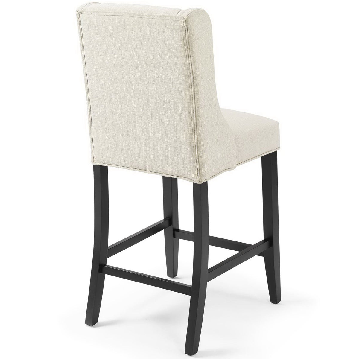 Baronet Tufted Button Upholstered Fabric Counter Stool - Beige