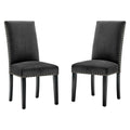 Parcel Performance Velvet Dining Side Chairs Set of 2 - Charcoal