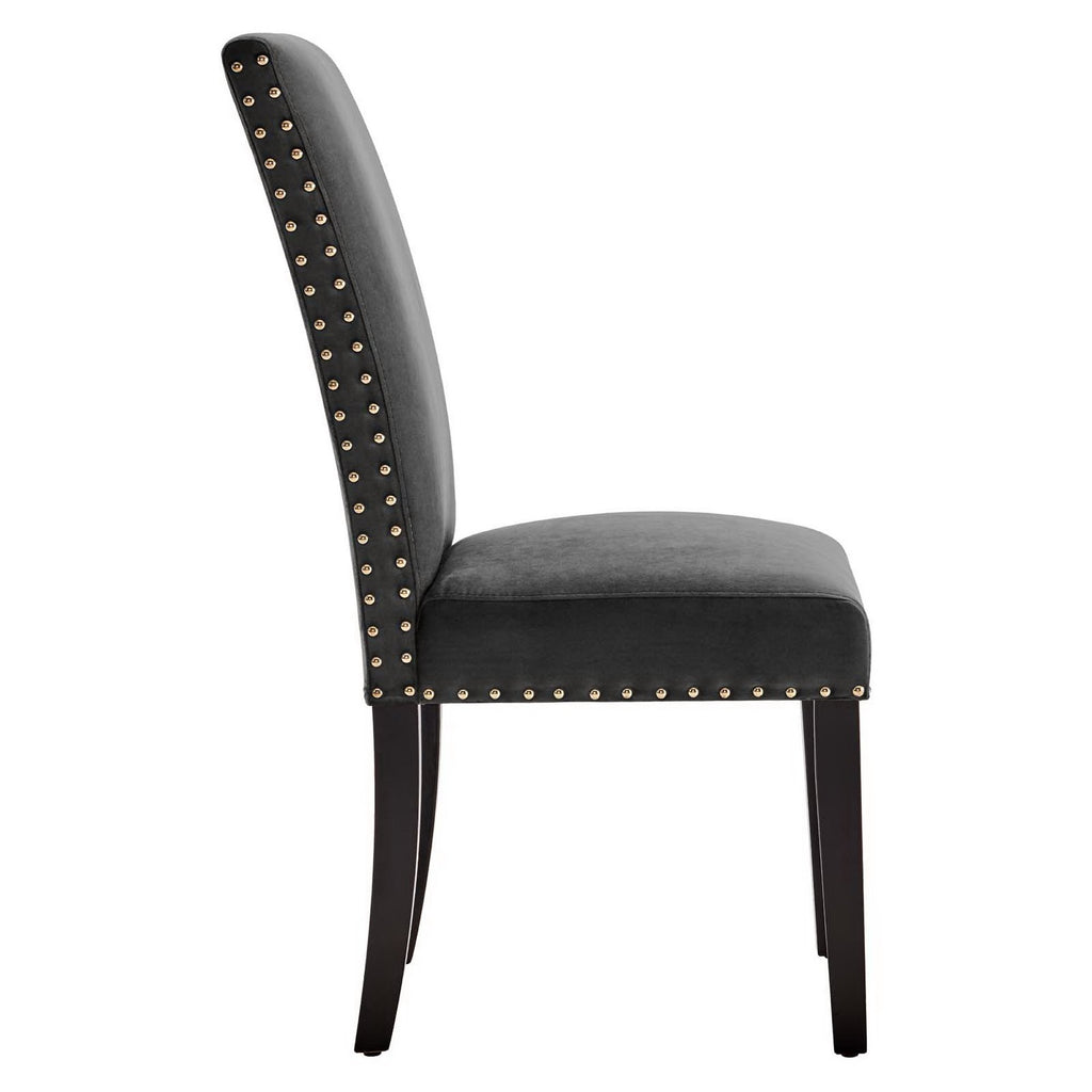 Parcel Performance Velvet Dining Side Chairs Set of 2 - Charcoal