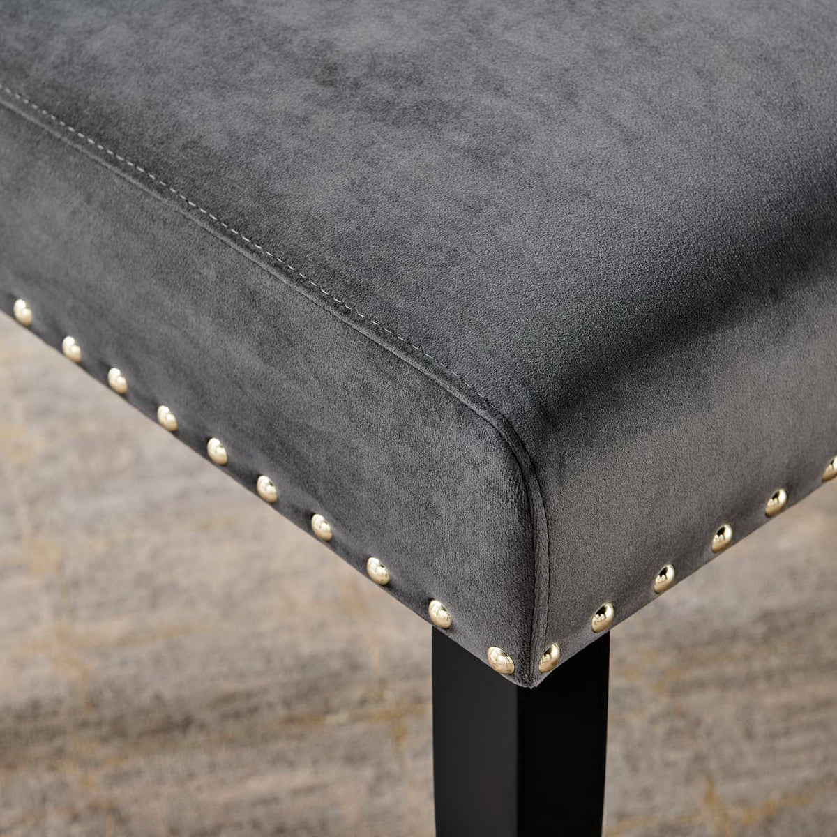 Parcel Performance Velvet Dining Side Chairs Set of 2 - Charcoal