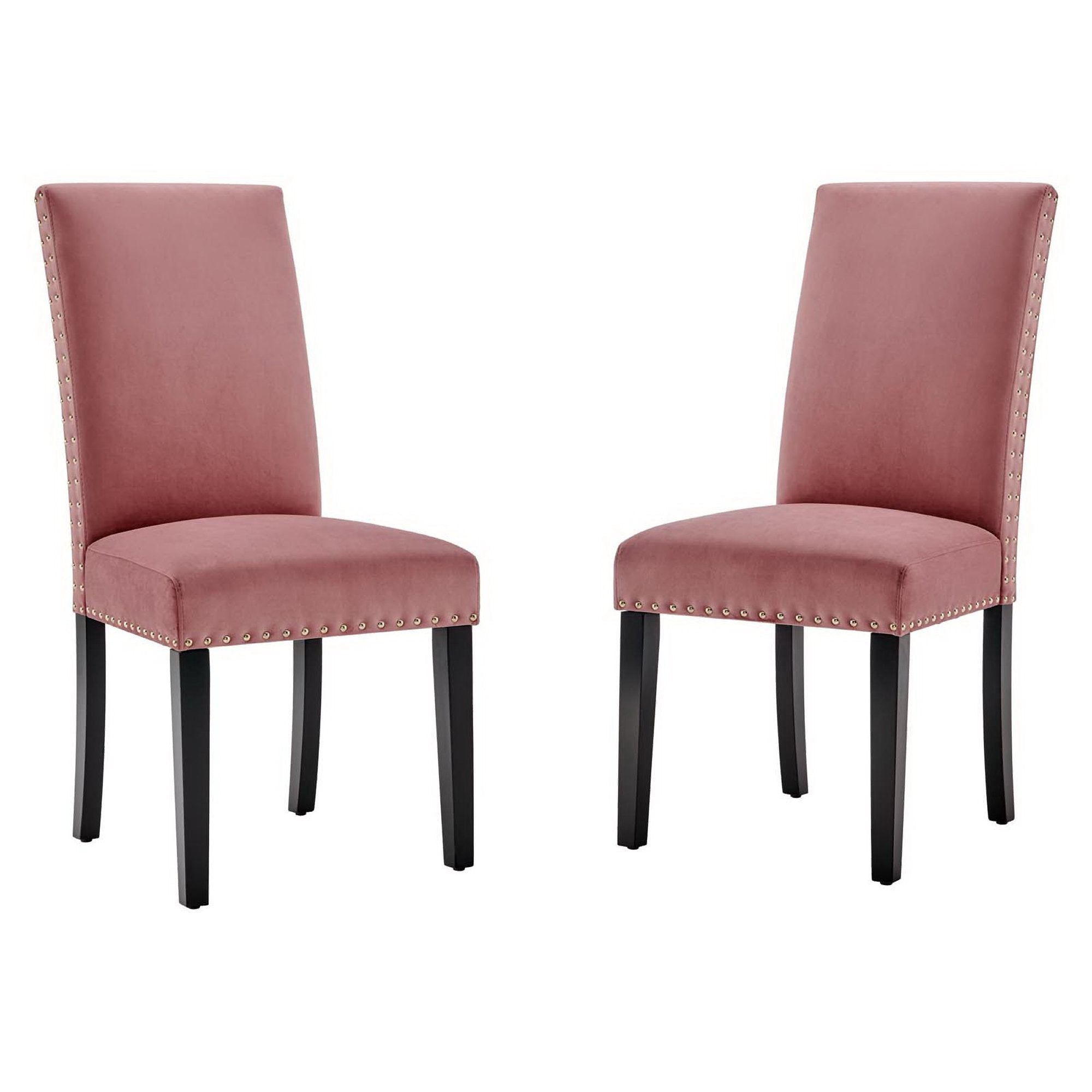 Parcel Performance Velvet Dining Side Chairs Set of 2 - Dusty Rose