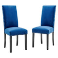 Parcel Performance Velvet Dining Side Chairs Set of 2 - Navy
